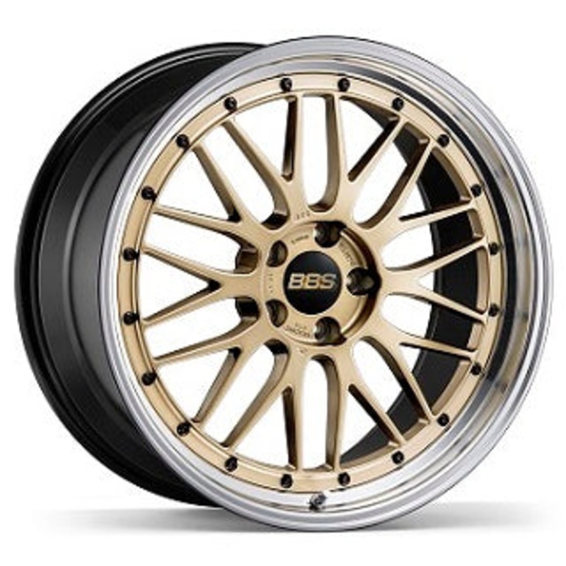 BBS LM – 20×9 / 20×12 / 5×130 – Gold w/ Black Bright Diamond Cut Rim (Porsche 991 Turbo Fitment) *Set of 4*
