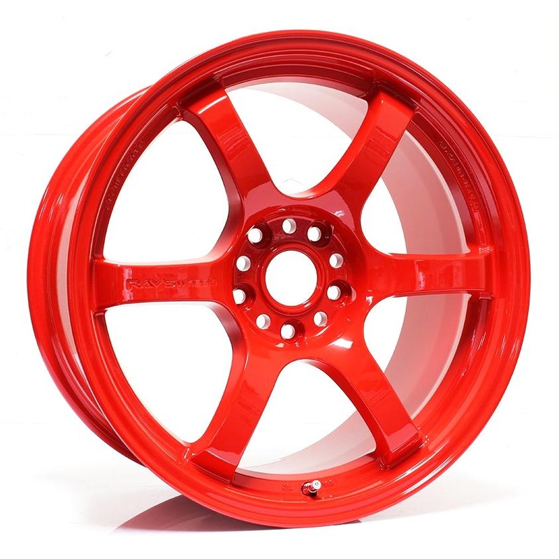 Gram Lights 57DR – 18×9.5 / +38 / 5×120 – Milano Red *Set of 4*