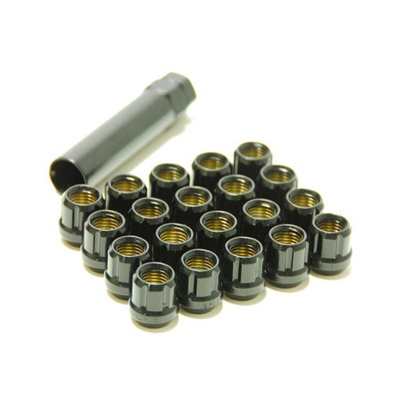 Muteki Super Tuner Lug Nuts (Open Ended) – M12 / Black 12×1.25 Black