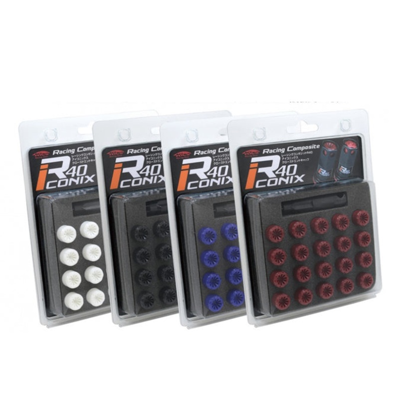 Project Kics R40 Iconix Lug Nut Plastic Caps – M12 12×1.25 Red