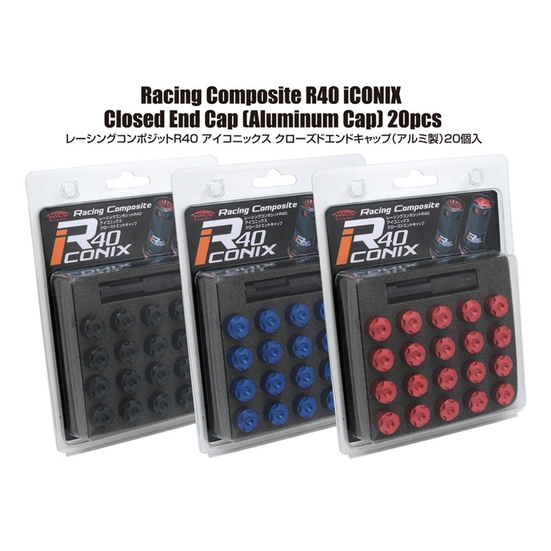 Project Kics R40 Iconix Lug Nuts Aluminum Caps – M12 Red 12×1.25