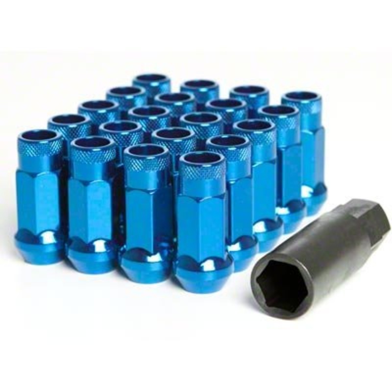 Muteki SR48 Lug Nuts (Open Ended) – M12 / Blue 12×1.25 Lugnuts Only (20pc)