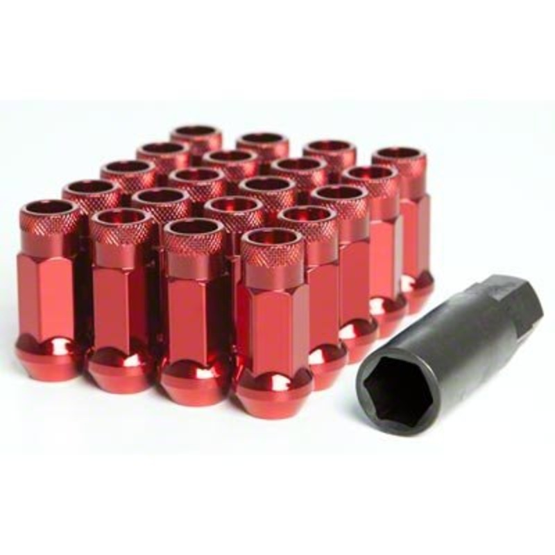 Muteki SR48 Lug Nuts (Open Ended) – M12 / Red 12×1.25 Lugnuts Only (20pc)
