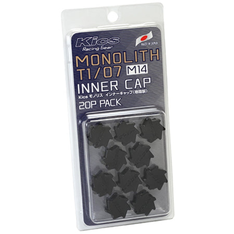 Project Kics Monolith T1/07 Lug Nut Cap Set Black