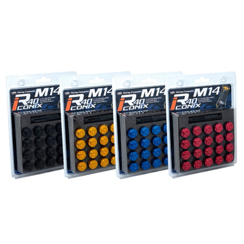 Project Kics R40 Iconix Lug Nut Aluminum Caps – M14 Red 14×1.25