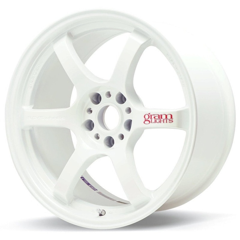 Gram Lights 57DR – 18×9.5 / +22 / 5×114.3 – Ceramic Pearl White *Set of 4*