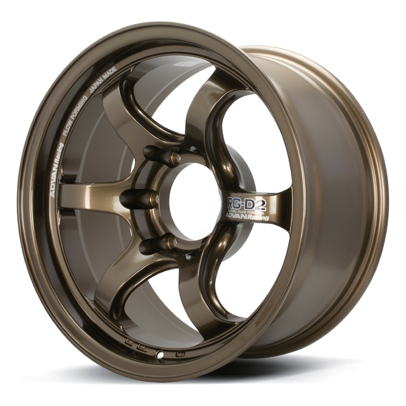 Advan RG-D2 For Truck – 17×8.5 -10 6×139.7 (Tacoma/4Runner Fitment) *Set of 4* Racing Gold Metallic (In Stock)