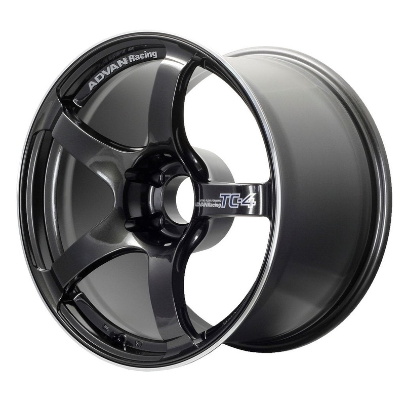 Advan TC-4 – 18×9.5 +45, 5×114.3 –  Black Gunmetallic & Ring *Set of 4*