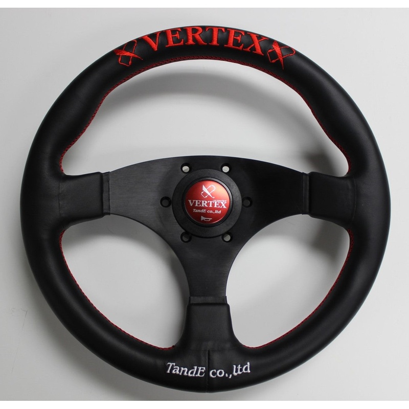 Vertex Flat Steering Wheel RED – 325mm