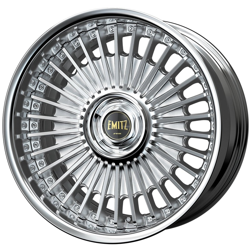 Work Emitz – 19″ 19×7.5 Black Polish Anodized Polished