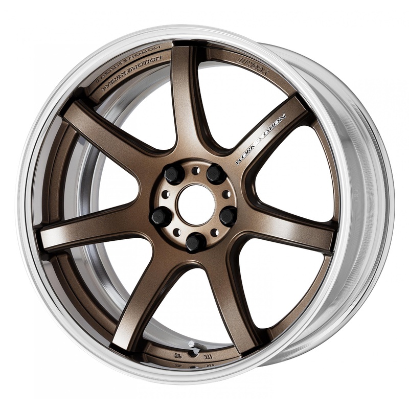 Work Emotion T7R 2P – 19″ 19×7.5 Matte Bronze / Matte Gunmetal / White (Please Specify Under Special Instructions At Cart) Anodized Polished