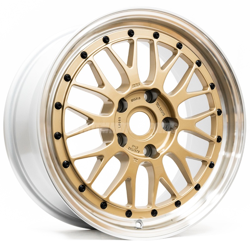 BBS LM – 17×8 / +40 / 5×120 – Gold w/ Diamond Cut Rim (E36 M3 Fitment) *Set of 4*