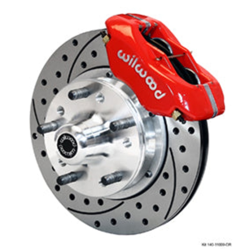 1982-02 Chevy S10 Wilwood Forged Dynalite Pro Series Front Brake Kit 11″ Plain, Red Caliper