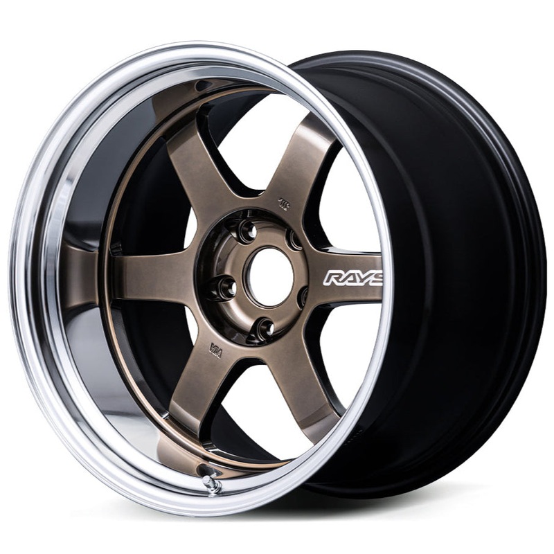 Volk Racing TE37V Spec-SR – 18×10.5 / +22 / 5×120 – Shining Bronze Metal / Rim FDMC *Set of 4*