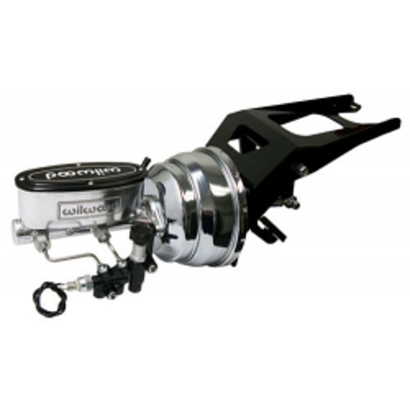 1947-53 Chevy, GMC Truck Chrome Power Brake Booster with Wilwood Master Cylinder, Firewall Mount