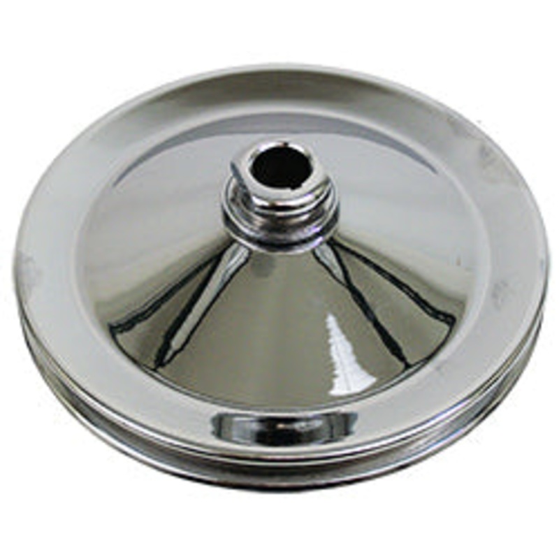 GM Power Steering Pump Pulley Chrome Single Groove 283-327 Small Block Chevy