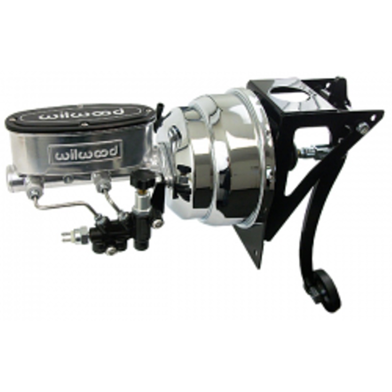 1948-52 Ford F1 Truck Chrome Power Brake Booster with Wilwood Master Cylinder, Firewall Mount