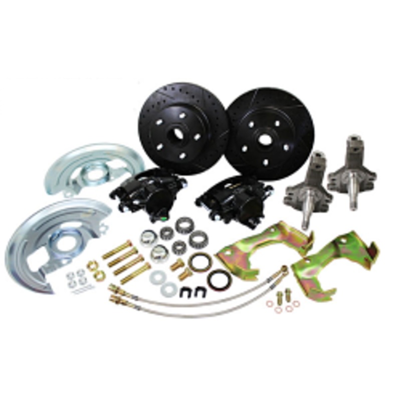 1962-67 Chevy Nova Black Out Series Disc Brake Conversion, 2″ Drop Spindles