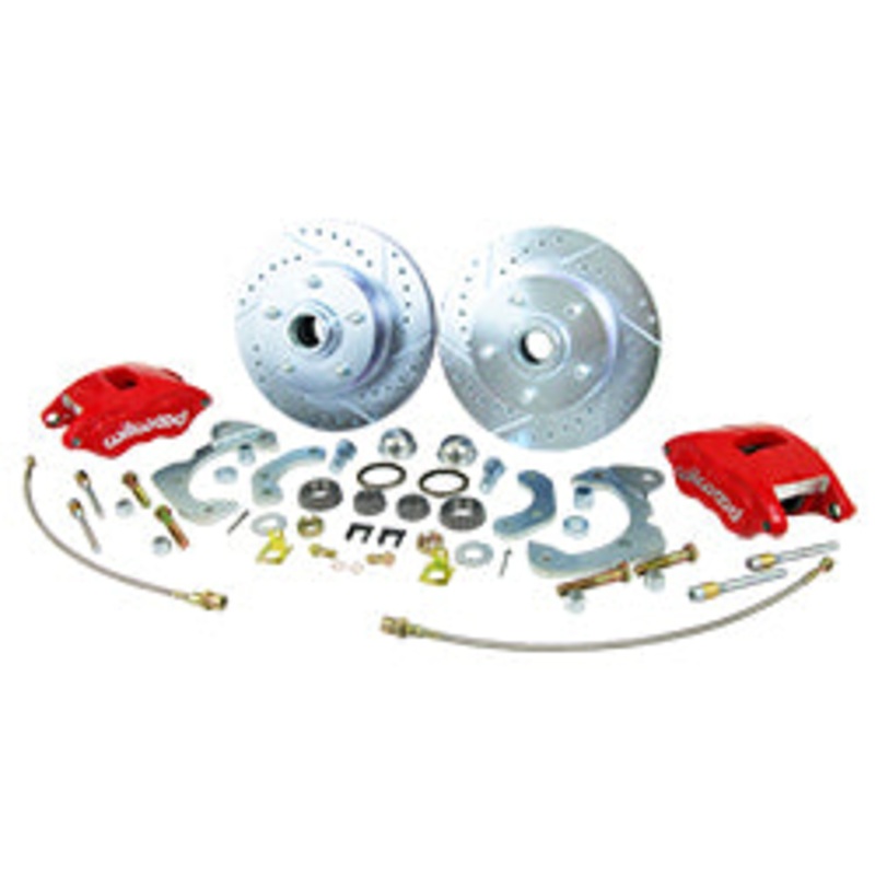 1965-68 Chevy Impala Front Disc Brake Conversion Kit with Wilwood Calipers Black