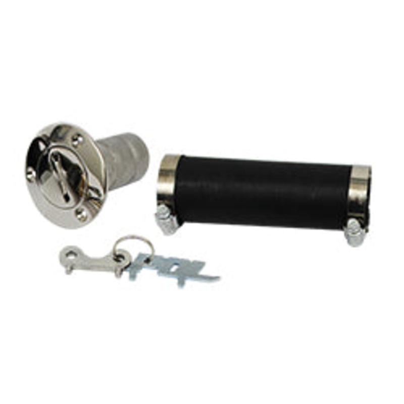 Gas Cap Fuel Filler Install Kit, Polished Stainless Steel