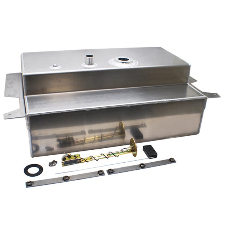 1955-59 Chevy, GMC Truck Gas Tank Combo Kit, Aluminum, 19 Gallon with Chrome Gas Cap