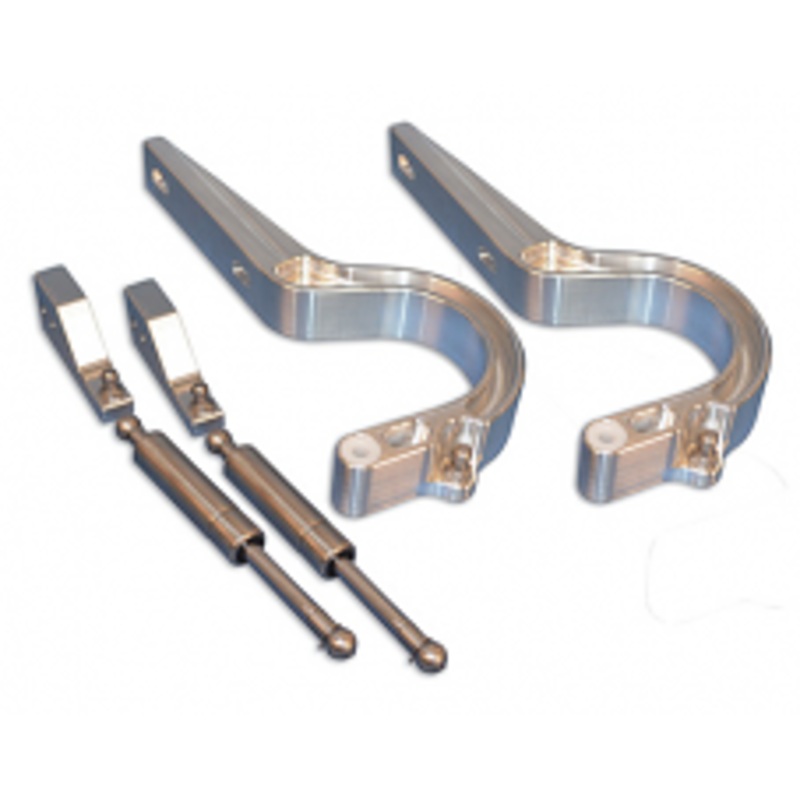 1960-64 Chevy Impala Billet Aluminum Trunk Hinge Set Black 1960-62