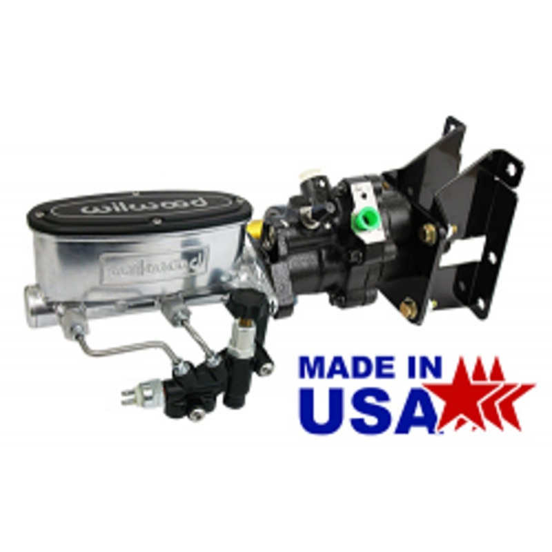 1973-87 Chevy, GMC Truck Hydropower Brake Boost Kit with Bright Wilwood Master Cylinder