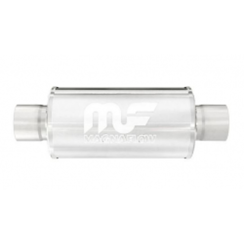 Magnaflow 6″ Round, 14″ Long Center / Center Race Muffler – Polished Stainless Steel Please Specify