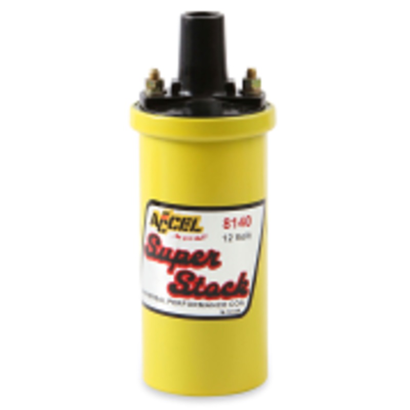 Accel 8140 Super Stock Ignition Coil for Points, Yellow