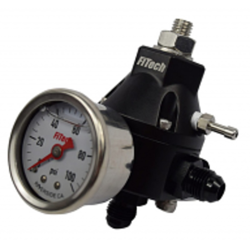 Fitech Fuel Pressure Regulator with Gauge for EFI