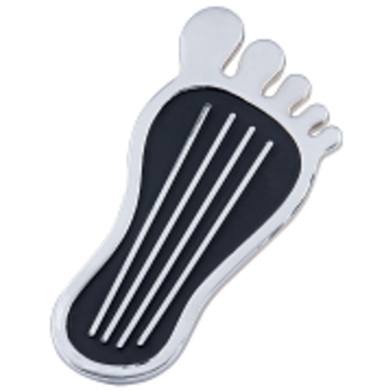 Mr Gasket Foot Print Gas Pedal, Chrome and Black