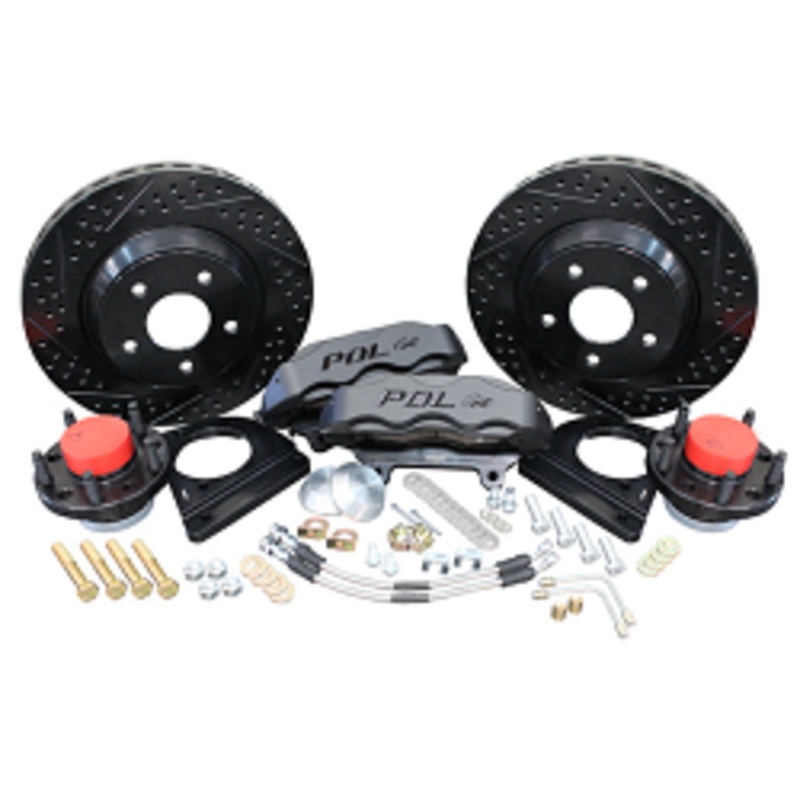 POL – 1964-74 GM A, F, X Body 13″ BLACKOUT Track 4, Disc Brake Conversion by Baer