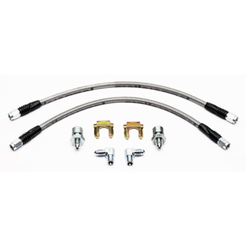 Wilwood – Disc Brake Conversion Hose Kit, Front, Braided Stainless Wilwood Calipers 16″