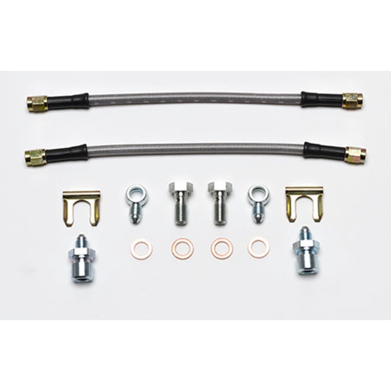 Wilwood – Disc Brake Hose Kit, Rear Braided Stainless D154 Wilwood Calipers