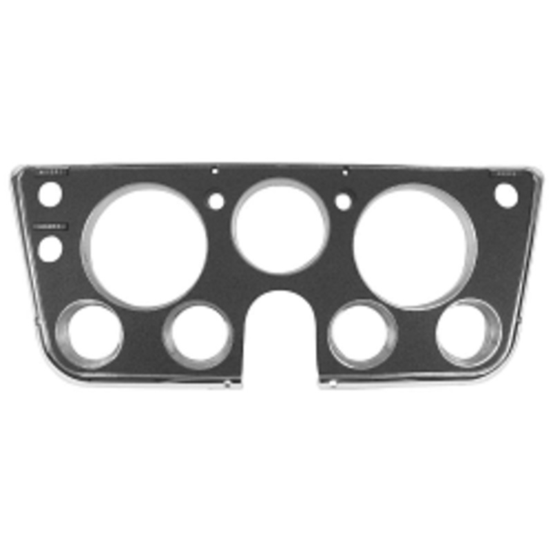 1967-68 Chevy / GMC Truck Instrument Cluster Bezel, Black w/ Chrome Details