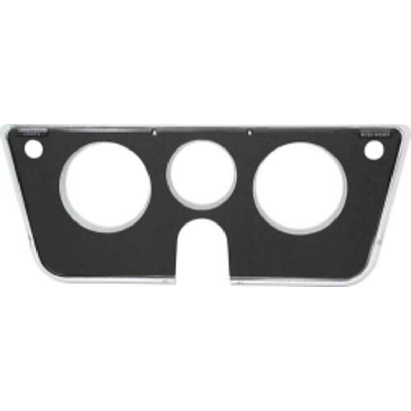 1969-72 Chevy / GMC Truck Instrument Cluster 3 Hole Bezel, Black w/ Chrome Details