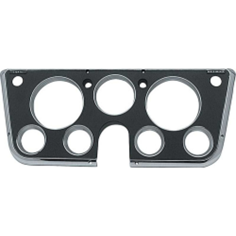 1969-72 Chevy / GMC Truck Instrument Cluster Bezel, Black w/ Chrome Details