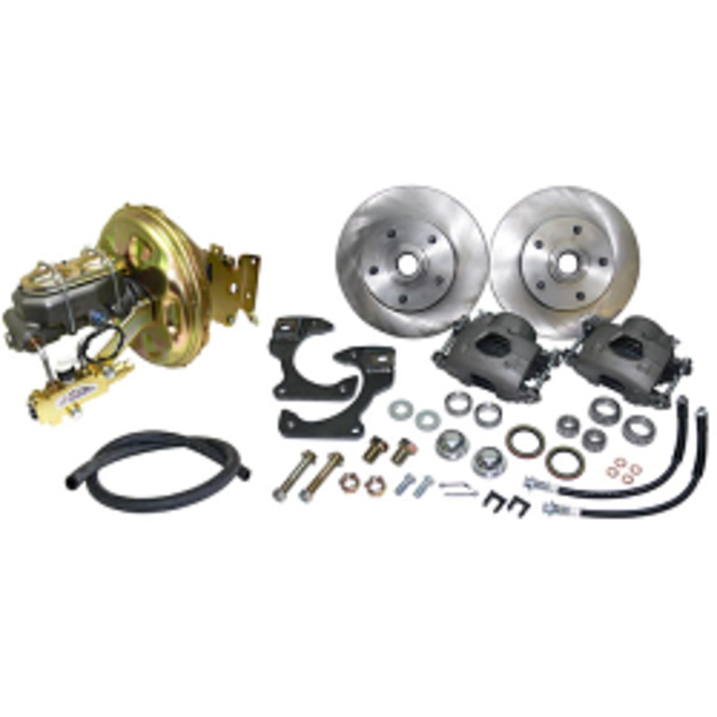 Power Disc Brake Conversion, OEM Drum Spindles, 5 Lug, 1963-66 Chevy, GMC Truck