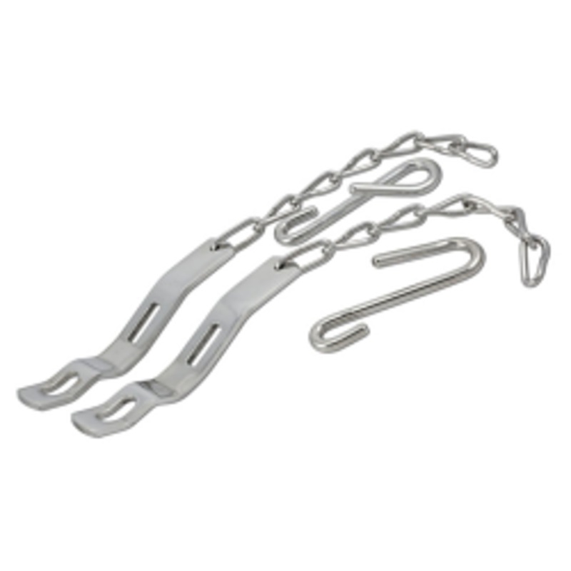 Tailgate Chains, 1958-66 Chevy / GMC Fleetside, Pair Polished Stainless