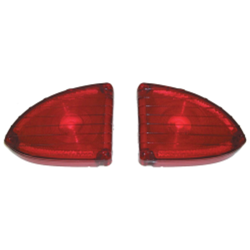 1960-66 Chevy & GMC Suburban & Panel Tail Light Lens, Red, Pair