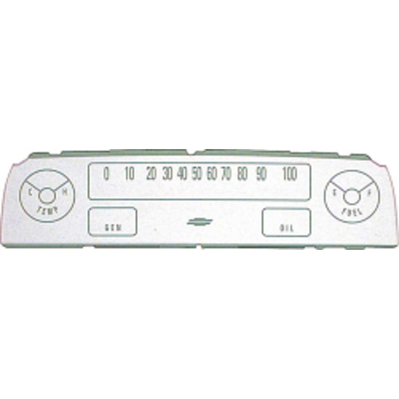 1964-66 Chevy Truck Instrument Cluster Lens Without Lower Gauges