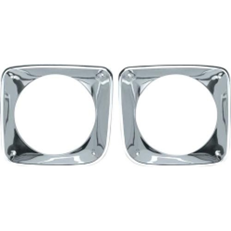 1967-68 Chevy Truck Headlight Bezel Set, Aluminum