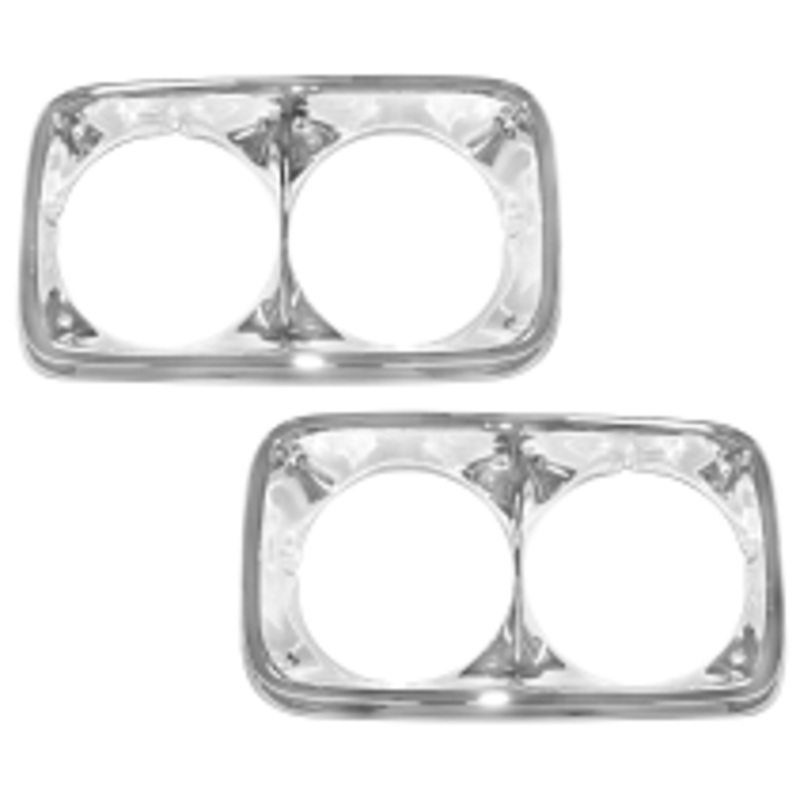 1967-72 GMC Truck Headlight Bezel Set, Chrome