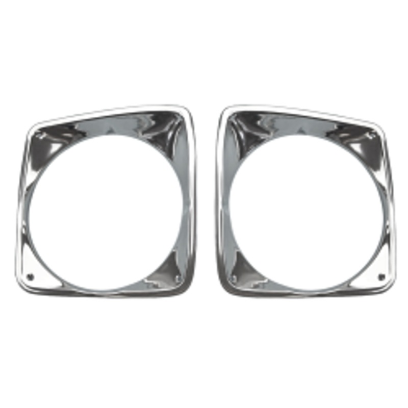 1969-72 Chevy Truck Headlight Bezel Set, Aluminum