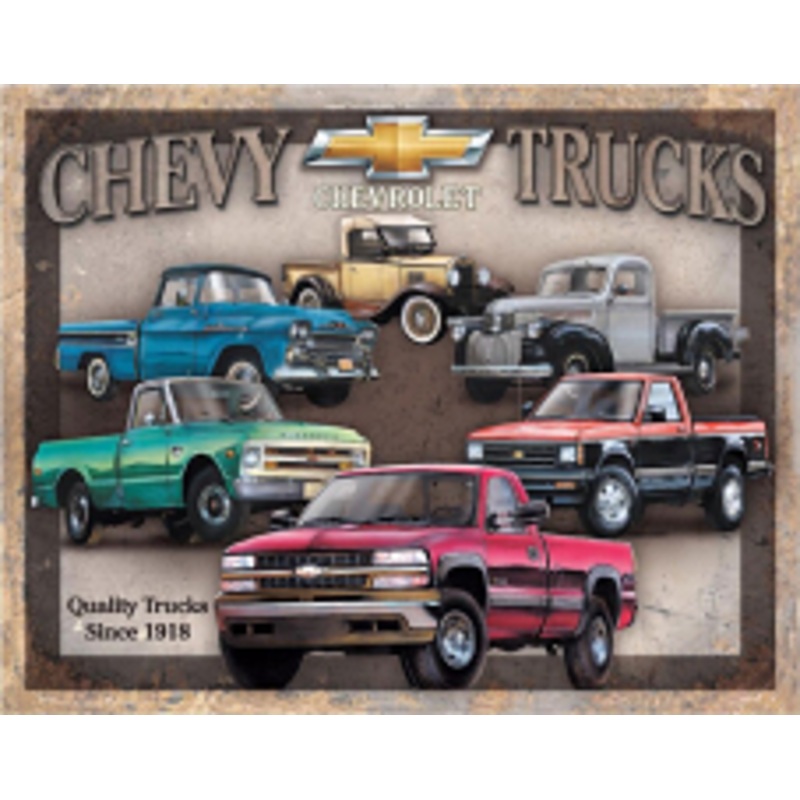 Chevy Trucks Tribute Metal Sign