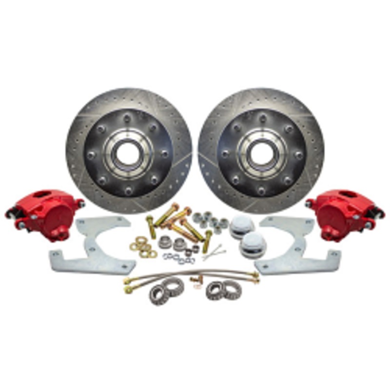 Disc Brake Conversion Kit, Front 8-Lug, 1947-59 Chevy, GMC 3600 & 3800, Deluxe Black