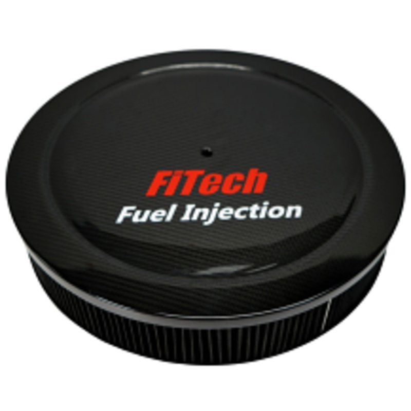 FiTech 14″ Round Air Cleaner Assembly – Carbon Fiber Lid Please Specify