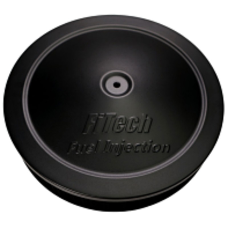 FiTech 14″ Round Air Cleaner Assembly – Steel Matte Black Lid Please Specify