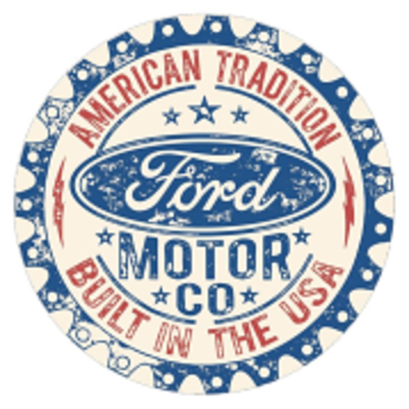 Ford Built in the USA Aluminum Sign