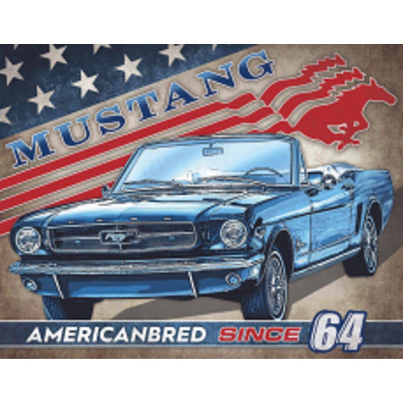 Mustang American Bred Metal Sign
